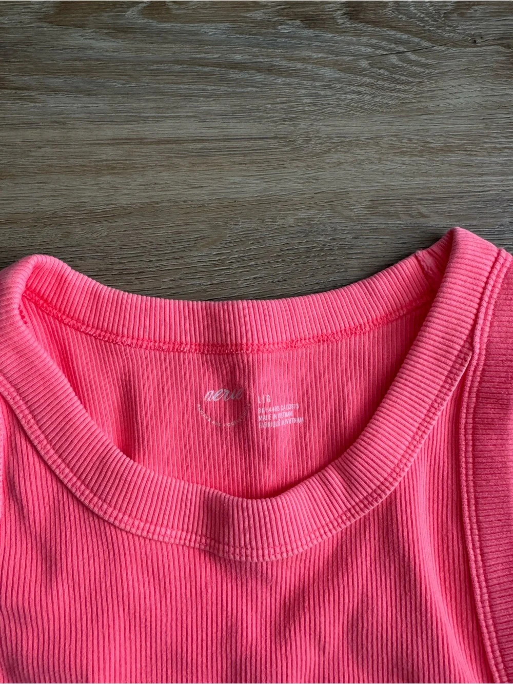 aerie Hot Pink Ribbed Sleeveless Tank - Picture 3 of 4